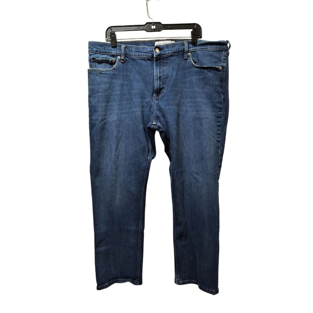 Calvin Klein Jeans Men’s 40x27.5 Blue Straight Stretch Denim Distressed